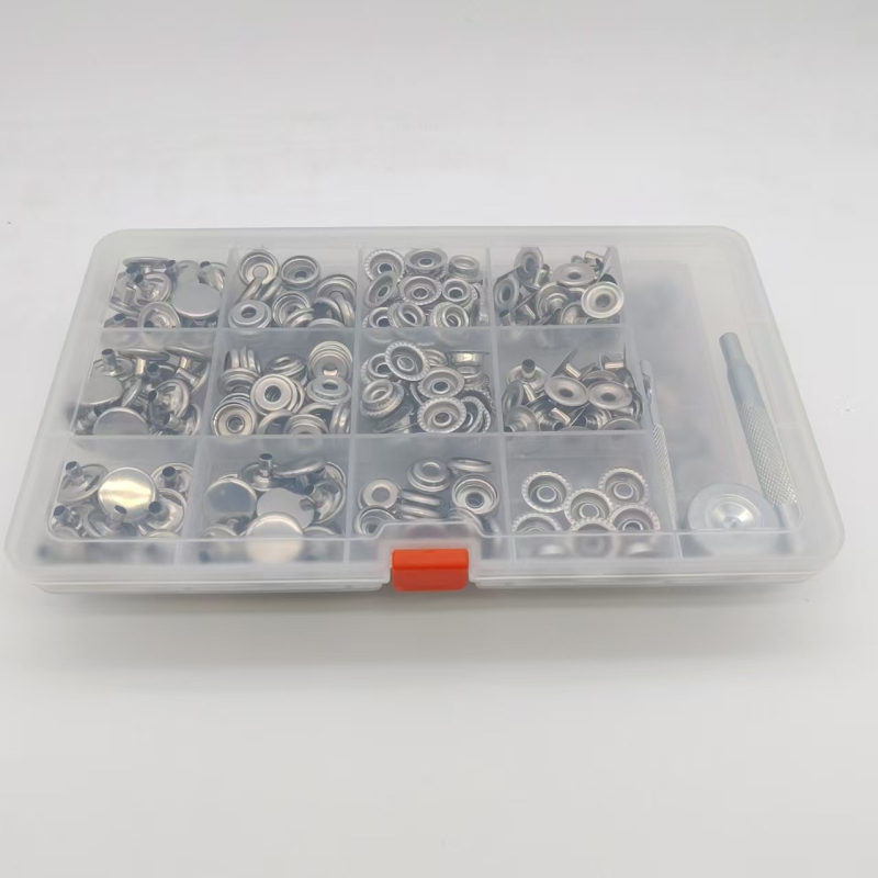 Set metalnih snap kopči, 50 komada, nehrđajući čelik, Mogi brand, za jakne, traperice, šatore i torbe