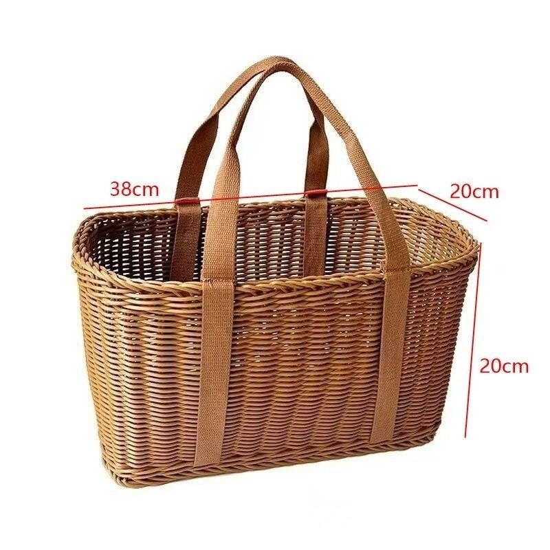 Ръчно преплетена имитационна ратанова кошница за дома — PP материал, модерен минималистичен стил, модел 009, кошница за плодове и зеленчуци