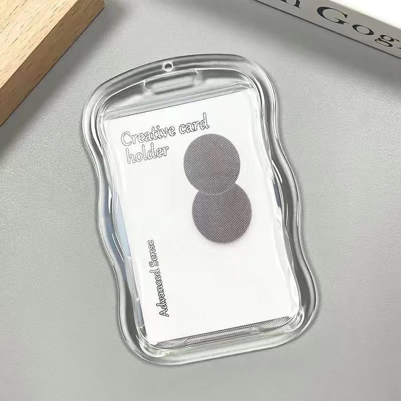 Prozirni PU držač kartica za ID, studentice, metro i karticu za obrok — stil Lovely