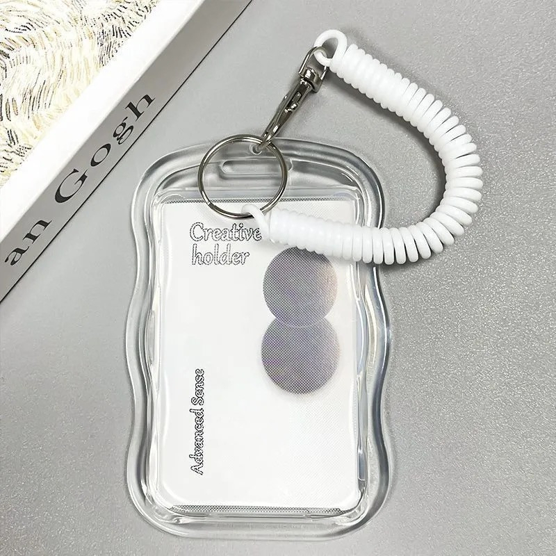 Prozirni PU držač kartica za ID, studentice, metro i karticu za obrok — stil Lovely