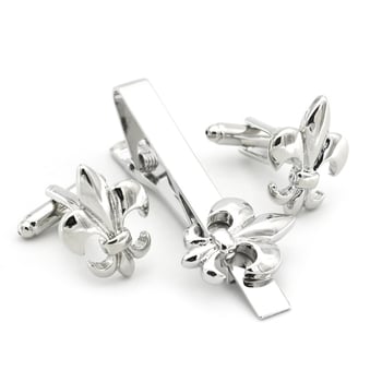 Set manžetnih gumica i klipsa za kravatu s izrezbarenim bakrenim dizajnom, elektroplatiranje, unisex, Lu Dai