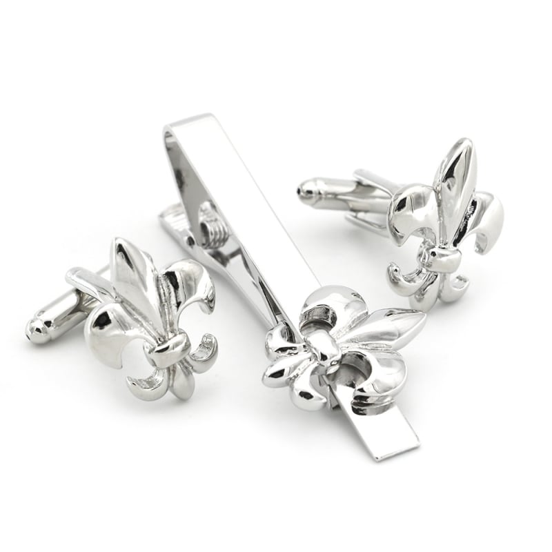 Set manžetnih gumica i klipsa za kravatu s izrezbarenim bakrenim dizajnom, elektroplatiranje, unisex, Lu Dai