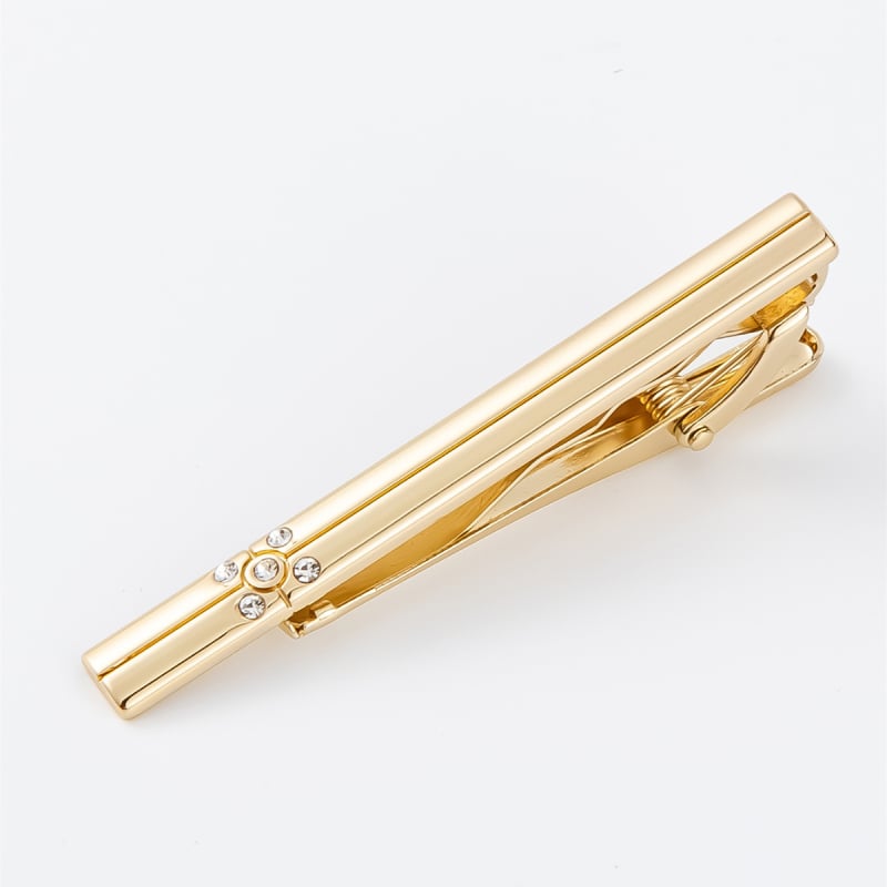 Set kopči za kravatu i manšete – Muški, Geometrijski dizajn, Korejski stil, Legura, Rhinestones kristali, Elektropaliranje, Šifra Stxc-0052