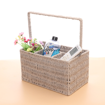 Úložný kôš s jedným držadlom, pletený z prútia, na ovocie a zeleninu