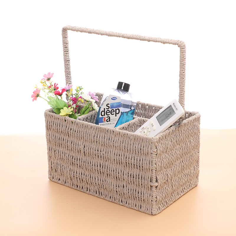 Úložný kôš s jedným držadlom, pletený z prútia, na ovocie a zeleninu