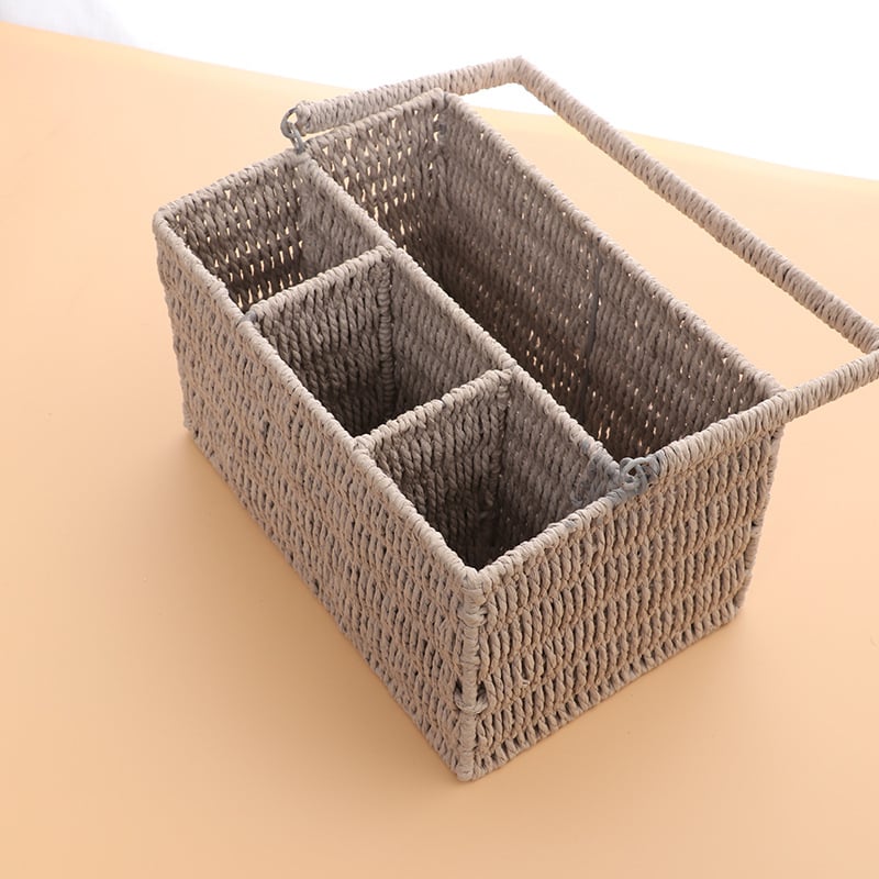 Úložný kôš s jedným držadlom, pletený z prútia, na ovocie a zeleninu