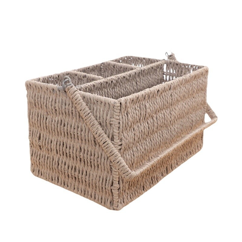 Úložný kôš s jedným držadlom, pletený z prútia, na ovocie a zeleninu