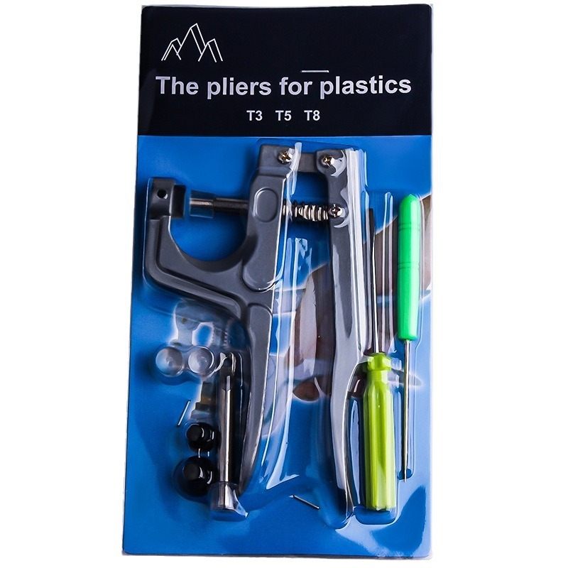 Klešta za gumbe od aluminijske legure sa četiri zatvarača mehanizamom, DIY alat za ugradnju, pogodno za torbe, pojas, odjeću, nakit i radnu odjeću, ne-brand pakiranje