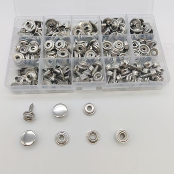 Mogi set nehrđajućeg čelika snaps kopči s alatom za ugradnju, 60 setova, za cerade, šatore, odjeću i kućne tekstile