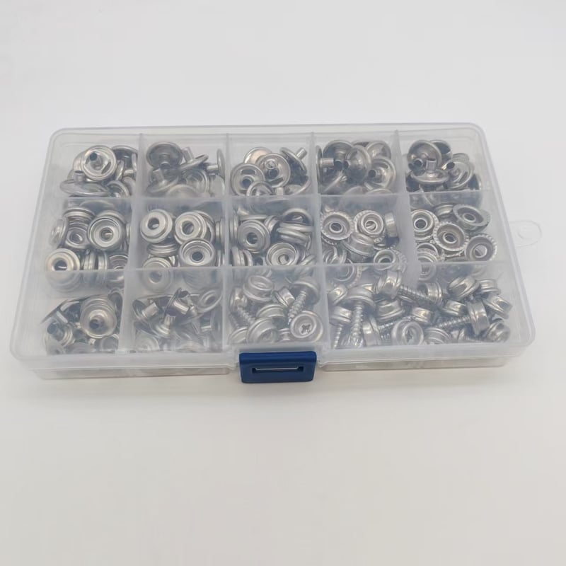 Mogi set nehrđajućeg čelika snaps kopči s alatom za ugradnju, 60 setova, za cerade, šatore, odjeću i kućne tekstile