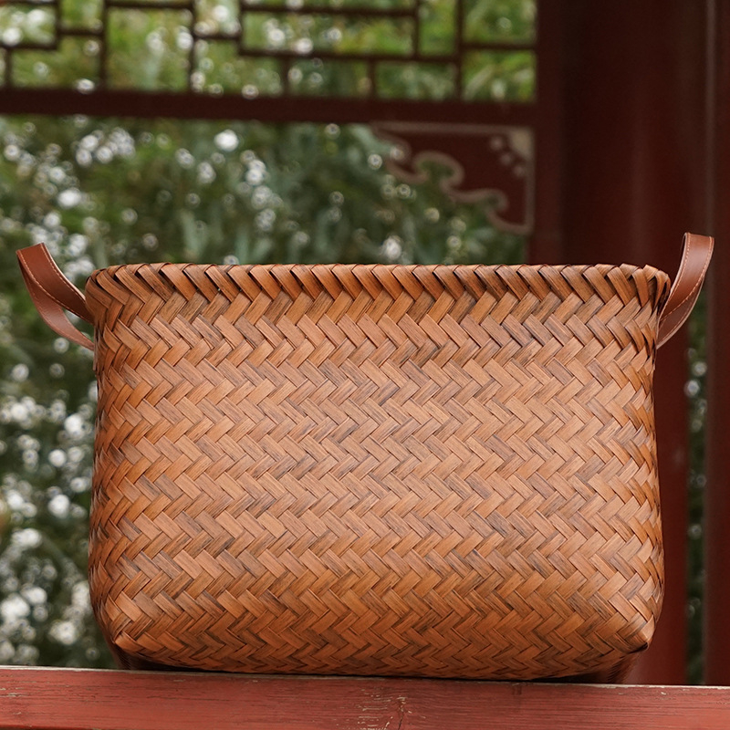 Úložný kôš - imitovaný ratan, retro štýl, vhodný na ovocie a zeleninu