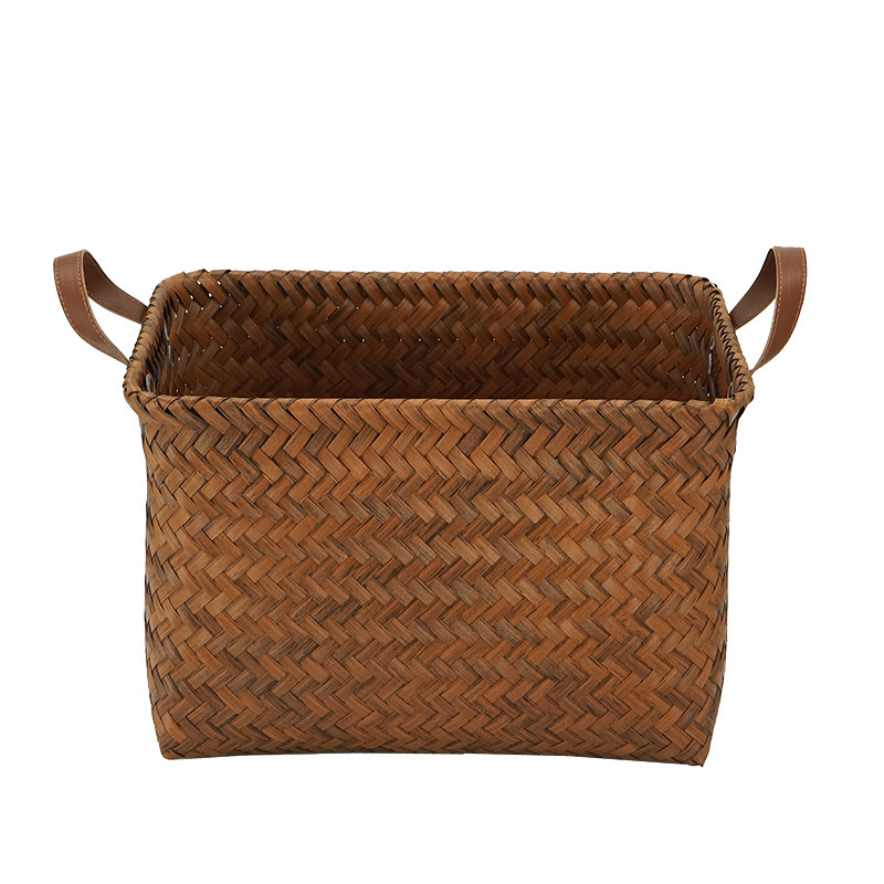 Úložný kôš - imitovaný ratan, retro štýl, vhodný na ovocie a zeleninu