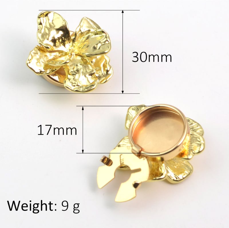 Kopče za manžetne s dijamantnom ugradnjom, legura, oblik cvijeta, modni OL stil, BC195