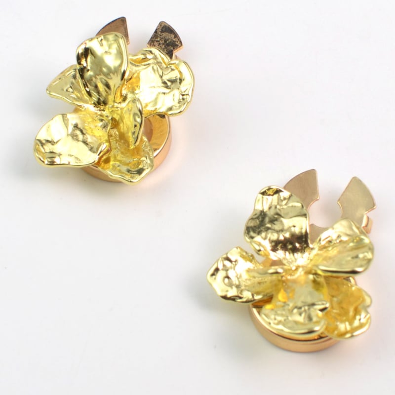 Kopče za manžetne s dijamantnom ugradnjom, legura, oblik cvijeta, modni OL stil, BC195