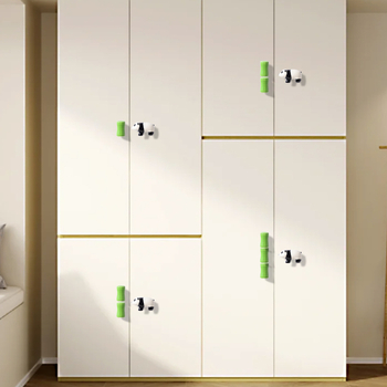 Keramička ručica Boraya LS163 za vrata ormarića, životinjski motiv (panda, lisica, koala), šipkastog oblika, montiranje na površinu, moderni minimalistički stil