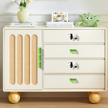 Keramička ručica Boraya LS163 za vrata ormarića, životinjski motiv (panda, lisica, koala), šipkastog oblika, montiranje na površinu, moderni minimalistički stil