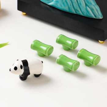 Keramička ručica Boraya LS163 za vrata ormarića, životinjski motiv (panda, lisica, koala), šipkastog oblika, montiranje na površinu, moderni minimalistički stil