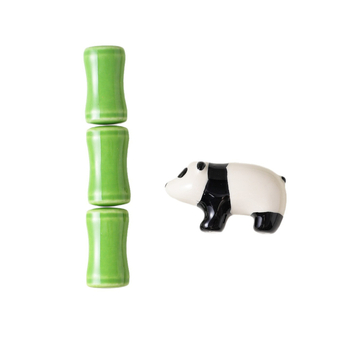 Keramička ručica Boraya LS163 za vrata ormarića, životinjski motiv (panda, lisica, koala), šipkastog oblika, montiranje na površinu, moderni minimalistički stil