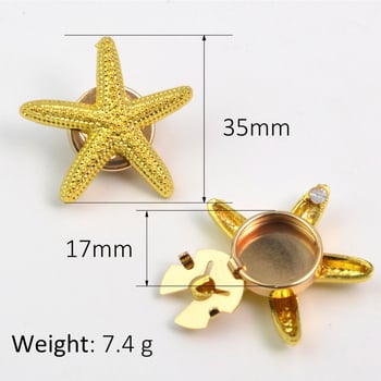 Mandzsettagomb fedél – ötvözet, csillag alak, divat OL stílus, elektroplatírozás