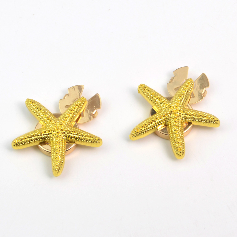 Mandzsettagomb fedél – ötvözet, csillag alak, divat OL stílus, elektroplatírozás