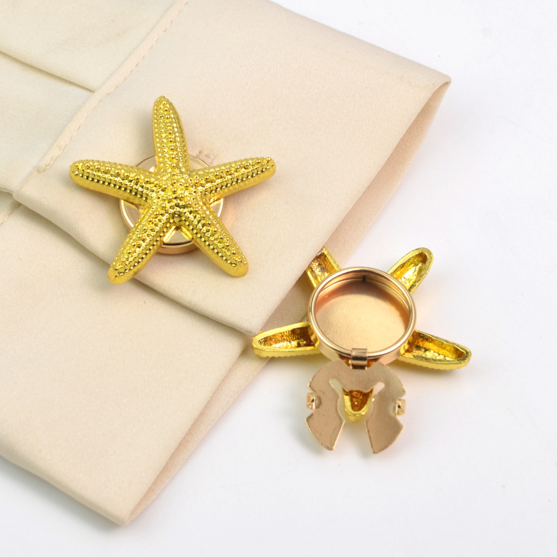 Mandzsettagomb fedél – ötvözet, csillag alak, divat OL stílus, elektroplatírozás