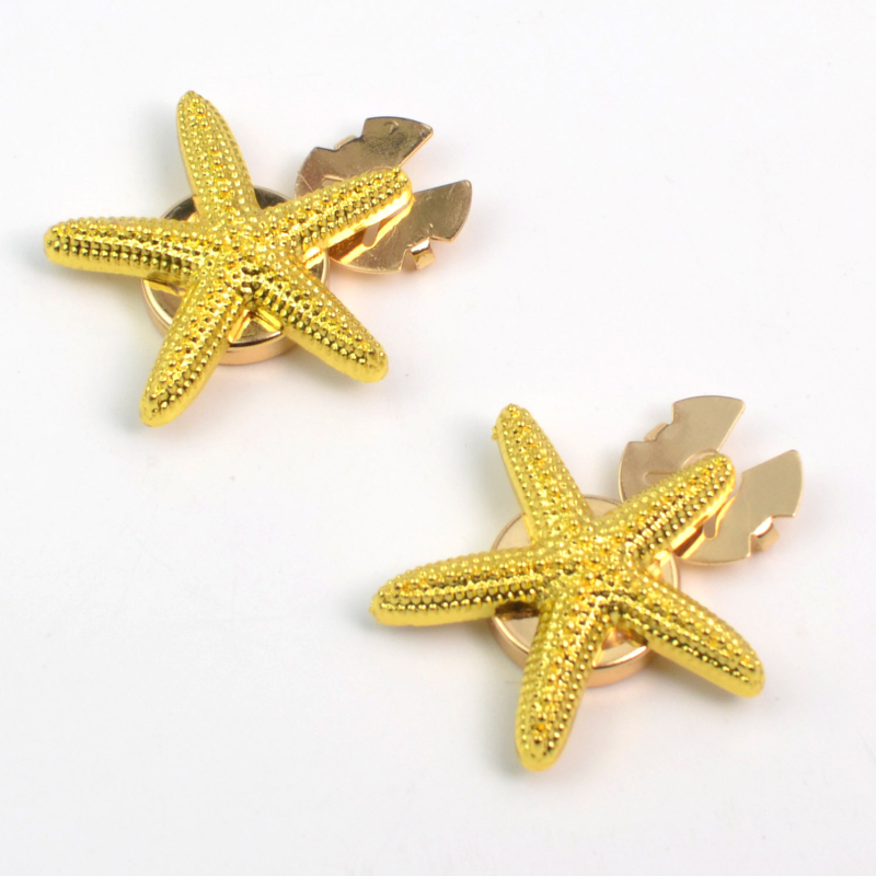 Mandzsettagomb fedél – ötvözet, csillag alak, divat OL stílus, elektroplatírozás