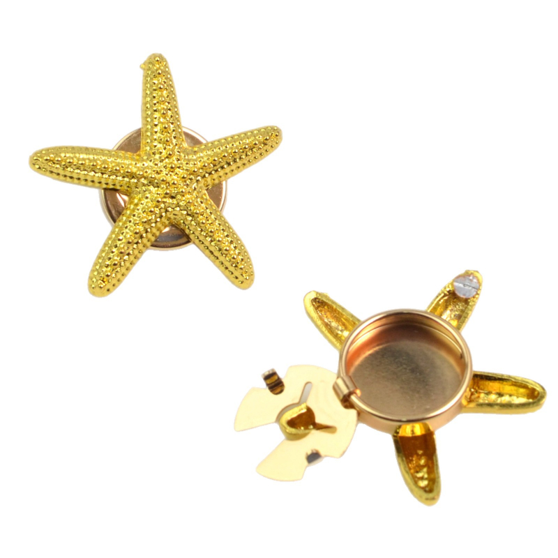 Mandzsettagomb fedél – ötvözet, csillag alak, divat OL stílus, elektroplatírozás