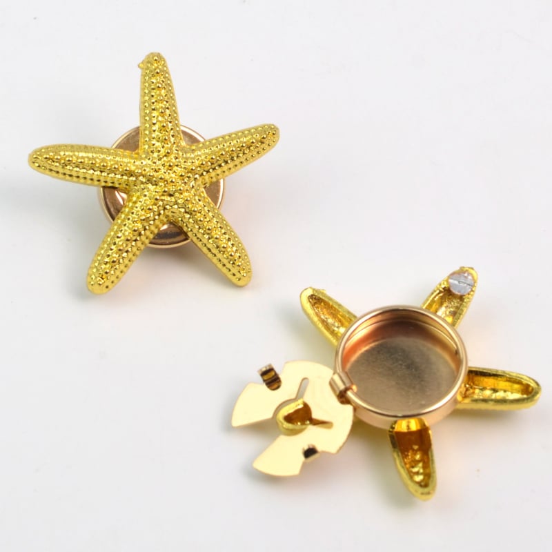 Mandzsettagomb fedél – ötvözet, csillag alak, divat OL stílus, elektroplatírozás