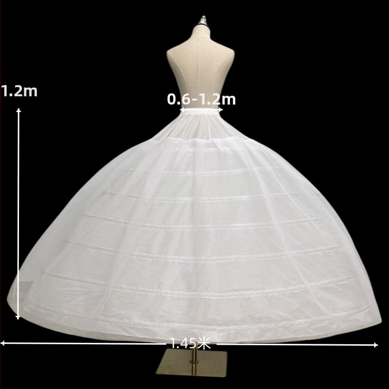 Santuokos petticoat su 7 plieno žiedais ir 2 tiulio sluoksniais, reguliuojamas sunkus dizainas