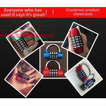 Zámok na skriňu s 4číselným kódovým zámkom — zinová zliatina, model 206 Hammer Lock, hrúbka uzamykacieho prútu 4.8 mm, rozostup tyčí 36 mm