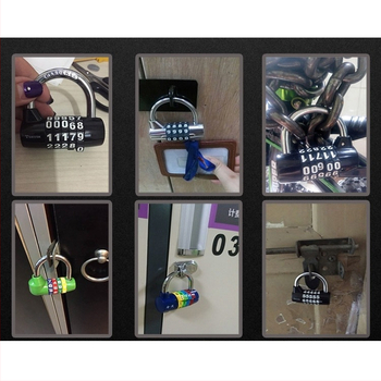 Zámok na skriňu s 4číselným kódovým zámkom — zinová zliatina, model 206 Hammer Lock, hrúbka uzamykacieho prútu 4.8 mm, rozostup tyčí 36 mm