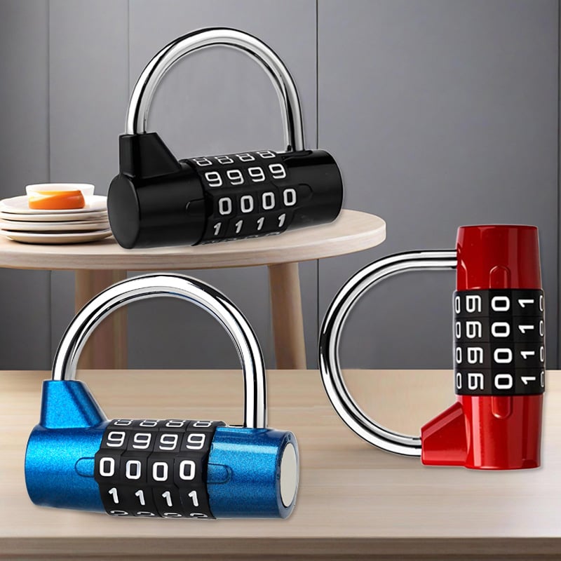 Katanac za ormar s 4-znamenkastim numeričkim kodom — cinkova legura, model 206 Hammer Lock, debljina zaključavajućeg štapa 4.8 mm, razmak između šipki 36 mm