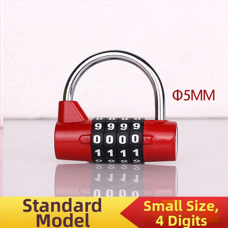 Zámok na skriňu s 4číselným kódovým zámkom — zinová zliatina, model 206 Hammer Lock, hrúbka uzamykacieho prútu 4.8 mm, rozostup tyčí 36 mm