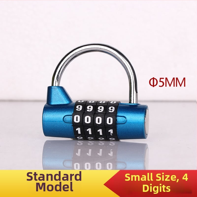 Zámok na skriňu s 4číselným kódovým zámkom — zinová zliatina, model 206 Hammer Lock, hrúbka uzamykacieho prútu 4.8 mm, rozostup tyčí 36 mm