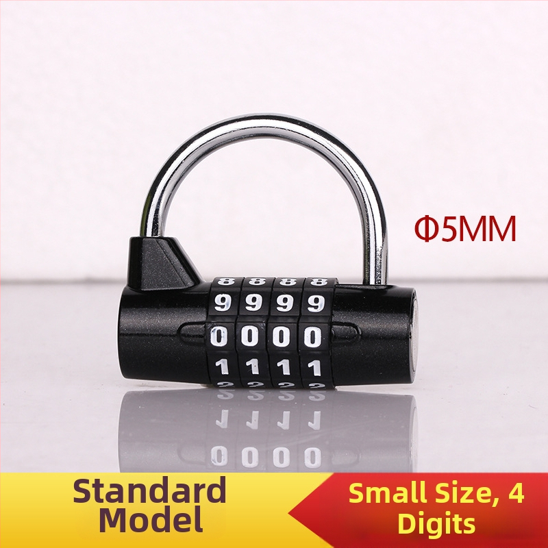 Zámok na skriňu s 4číselným kódovým zámkom — zinová zliatina, model 206 Hammer Lock, hrúbka uzamykacieho prútu 4.8 mm, rozostup tyčí 36 mm