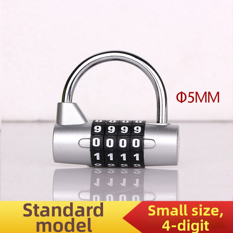 Zámok na skriňu s 4číselným kódovým zámkom — zinová zliatina, model 206 Hammer Lock, hrúbka uzamykacieho prútu 4.8 mm, rozostup tyčí 36 mm