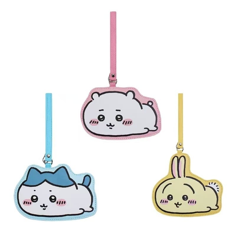 Carcasa unisex din PU pentru carduri și documente, cu pandantiv etichetă de bagaj, model anime, stil proaspăt și drăguț, toamnă 2024