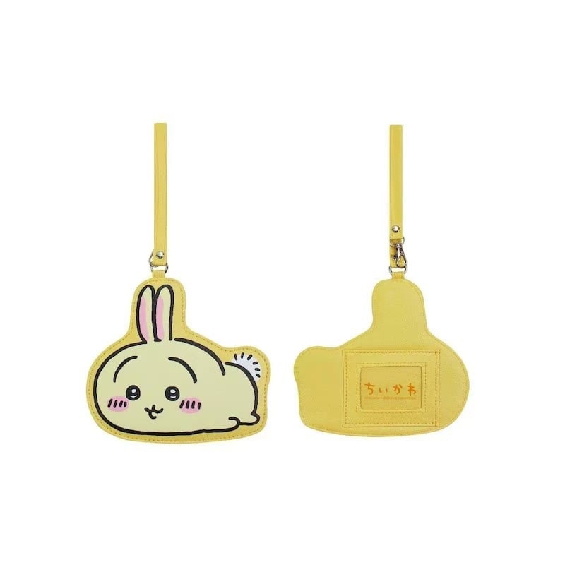 Carcasa unisex din PU pentru carduri și documente, cu pandantiv etichetă de bagaj, model anime, stil proaspăt și drăguț, toamnă 2024