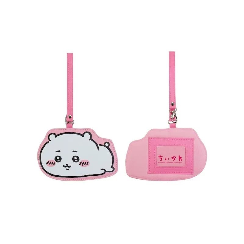 Carcasa unisex din PU pentru carduri și documente, cu pandantiv etichetă de bagaj, model anime, stil proaspăt și drăguț, toamnă 2024