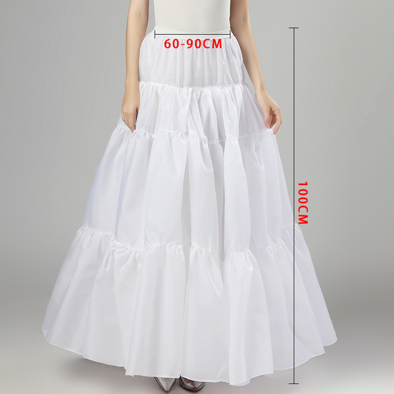 Lolita Crinolină cu tul moale, lungime medie, fustă pufoasă, stil Hanfu