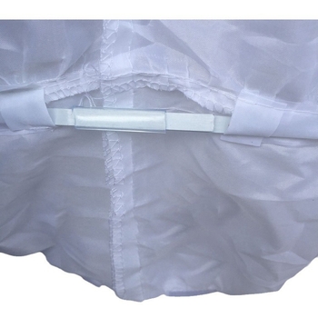 Detské formálne šaty s vnútorným výstužným spodkom a kovovým krúžkom, jednovrstvové vlákno