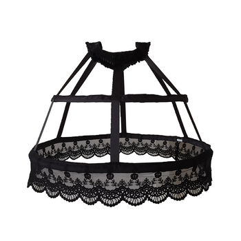 Lolita Birdcage sukňa s kosťou z ryby – cosplay, dvojité oceľové prstene, jednovrstvá tkanina, nastaviteľná, dospelí