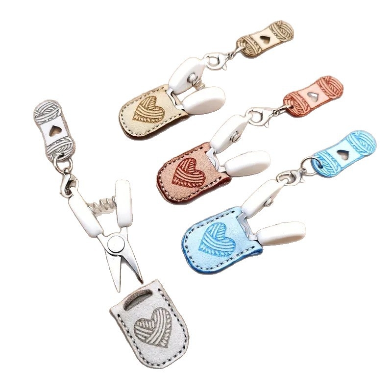 Mini nožnice s etuijem - japanski Cohana-Seki inspiriran stil, PU materijal, moderni minimalizam, pakiranje OPP