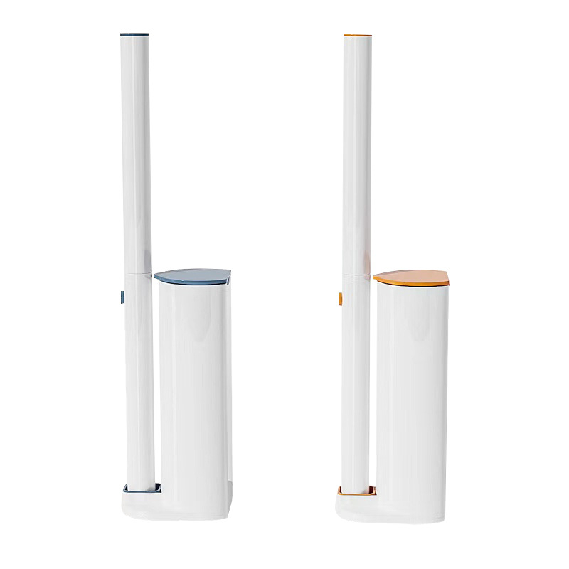 Еднократна четка за тоалетна с удължена дръжка, стенна монтирана, без пробиване, пластмасова