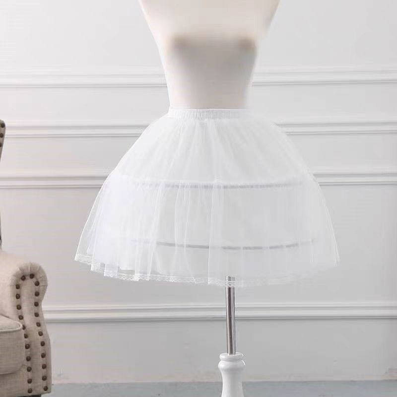 Lolita spodnji krilo s dvostrukim obručima, gazna čipka, meka jednodjelna tkanina, za odrasle, Piron stil