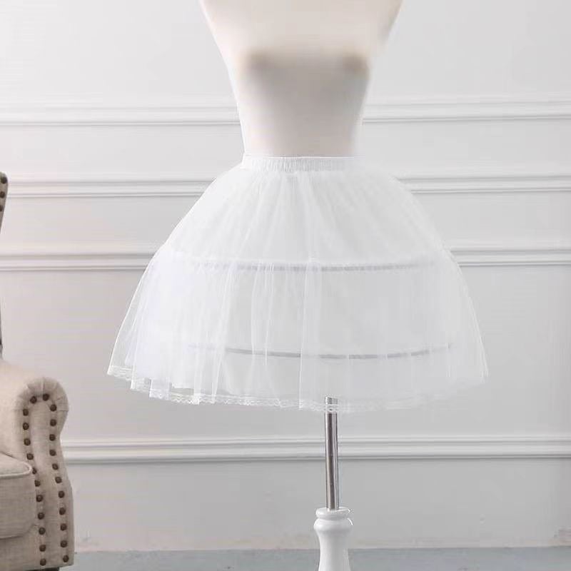 Lolita spodnji krilo s dvostrukim obručima, gazna čipka, meka jednodjelna tkanina, za odrasle, Piron stil