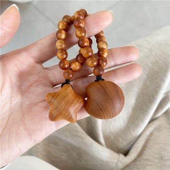 Drveni disk za igru prstima od thuja drveta s motivom zvijezde i mjeseca, prirodno stareno drvo, moderan jednostavan stil, unisex dodatak za poklon