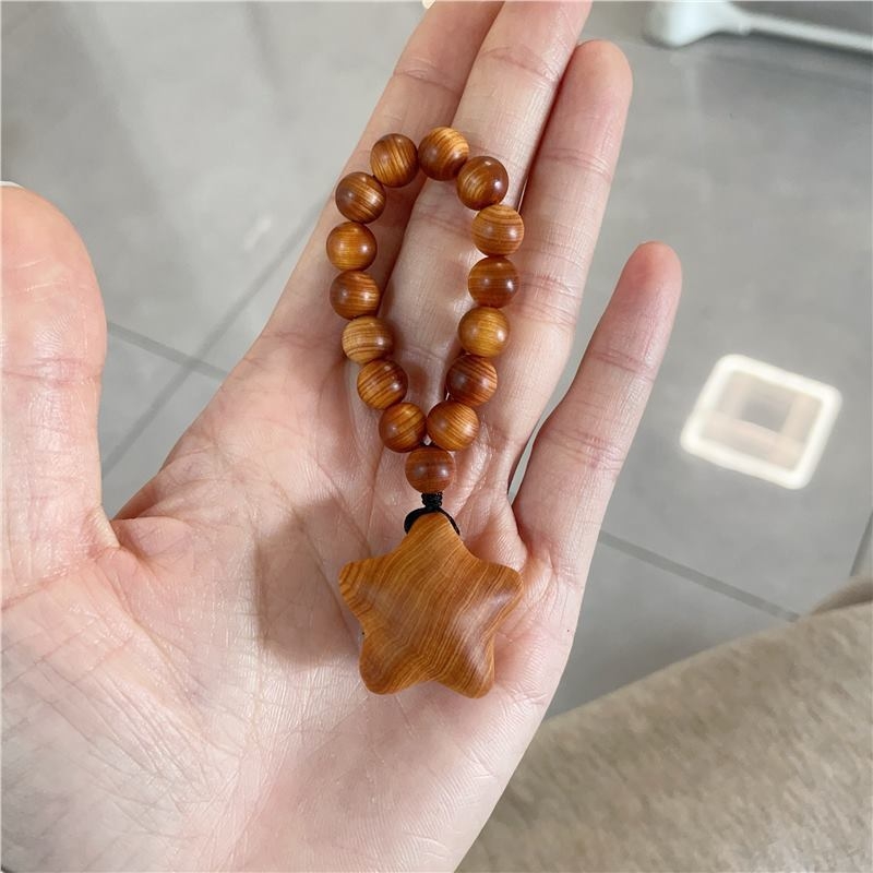 Drveni disk za igru prstima od thuja drveta s motivom zvijezde i mjeseca, prirodno stareno drvo, moderan jednostavan stil, unisex dodatak za poklon