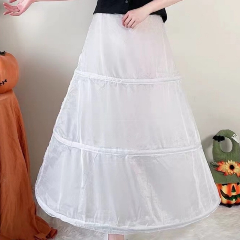 Duga suknja s metalnim prstenovima za odrasle, Lolita cosplay i vjenčana haljina, raskošna podstava