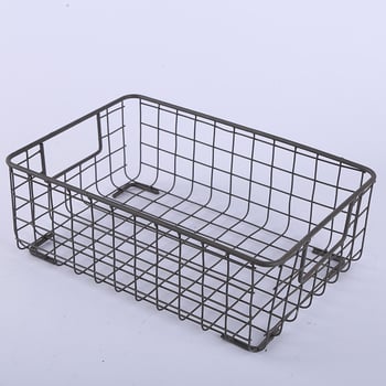 Vintage kovano željezni koš za skladištenje – stolni organizator za knjige, koš za grickalice, kutija za odlaganje, japanski stil uređenja doma